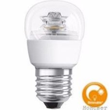 Светодиодная лампа 4.5W>>25W 220V Е27 CLASSIC P OSRAM теплый белый прозрачная диммируемая