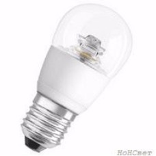 Светодиодная лампа 6.5W>>40W 220V Е27 CLASSIC P OSRAM теплый белый прозрачная