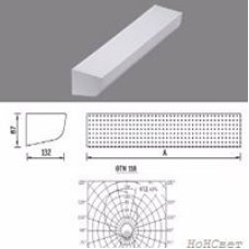 Люминесцентный светильник накладной с плафоном 118 OTN Световые Технологии