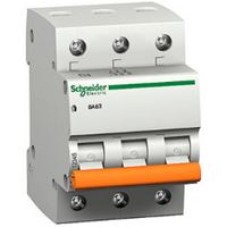 Автоматический выключатель BА 63, 3P, 10A, C Домовой Schneider Electric