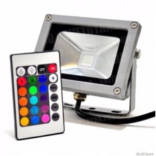 Светодиодный прожектор PFL- 10W/ RGB-RC/GR Jazzway