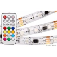 Светодиодная лента SPI-5000SE-IR21B 12V RGB (5060,300 LED x3,1804, ПДУ)