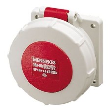 Панельные наклонные розетки IP67 Mennekes 16A 3P 230V Арт. 0218A