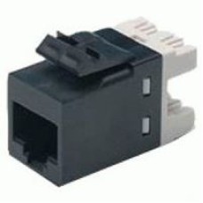 Разъем для компьютерной розетки неэкранированной 1*RJ45,  кат.5 черный ABB EPJ для серий Time,  Element,  Tango