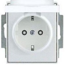 Розетка с з/к и крышкой  Schuko  IP44,  без рамки ABB серия Element/Time (белый / белый)