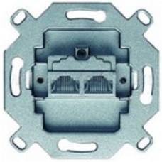 Розетка компьютерная (механизм) 2xRJ45,  8/8,  5e категория экранированная (BJE)