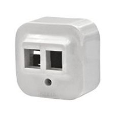 Адаптер для 1 или 2 модулей RJ45 Keystone, наружный монтаж Forix (Quteo) Legrand (белый)