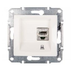 Розетка компьютерная RJ45,  кат.5е STP Schneider Electric Серия: Sedna Цвет: слоновая кость