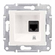 Розетка компьютерная RJ45,  кат.6 STP Schneider Electric Серия: Sedna Цвет: слоновая кость