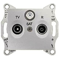 Розетка TV/R/SAT проходная 8dB Schneider Electric Серия: Sedna Цвет: алюминий