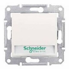 Выключатель кнопка с подсветкой з полем для напису Schneider Electric Серия: Sedna Цвет: слоновая кость