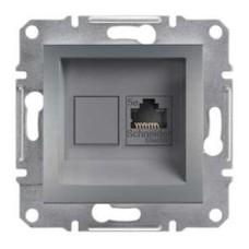 Компьютерная розетка 1xRJ45 5e не экранированная EPH4300162 Asfora Сталь