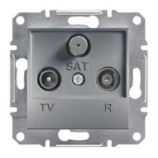 Телевизионная розетка TV-R-SAT концевая EPH3500162 Asfora Сталь