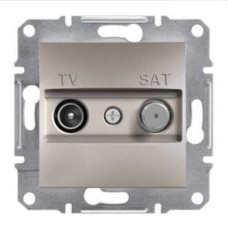 Телевизионная розетка TV-SAT концевая EPH3400169 Asfora Бронза