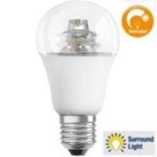 Светодиодная лампа 10W>>60W 220V Е27 CLASSIC A OSRAM теплый белый диммируемая 230° прозрачная