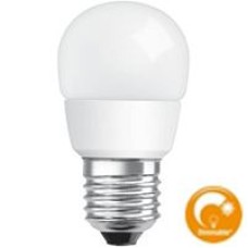 Светодиодная лампа 3.8W>>25W 220V Е27 CLASSIC P OSRAM теплый белый матовая диммируемая