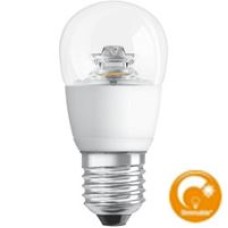 Светодиодная лампа 6.5W>>40W 220V Е27 CLASSIC P OSRAM теплый белый прозрачная диммируемая