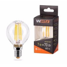 Лампа LED WOLTA FILAMENT 25Y45GLFT7E14, 3000К