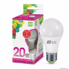 Лампа светодиодная LED-A60-standard 20Вт 230В Е27 6500К 1800Лм ASD