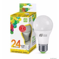 Лампа светодиодная LED-A60-standard 24Вт 230В  Е27 3000К 2160Лм ASD