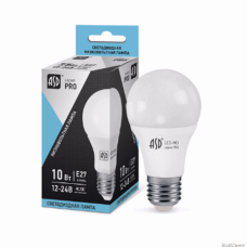 Лампа светодиодная низковольтная LED-MO-12/24V-PRO 10Вт 12-24В Е27 4000К 800Лм ASD