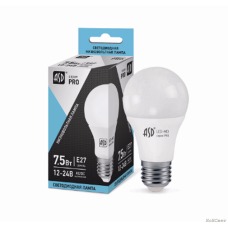 Лампа светодиодная низковольтная LED-MO-12/24V-PRO 7,5Вт 12-24В Е27 4000К 600Лм ASD