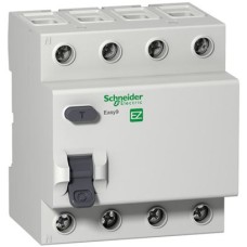 УЗО  4-полюса 25 А ток утечки 30 мА тип АС EASY9 EZ9R34425 Schneider Electric